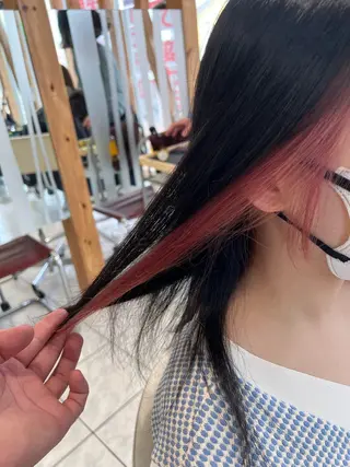 セミロング カラー 山下竣介 ヘアカラー専門美容師のヘアスタイル