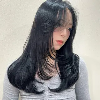 ロング カラー パーマ ヘアアレンジ CHAINON CENTREのヘアスタイル