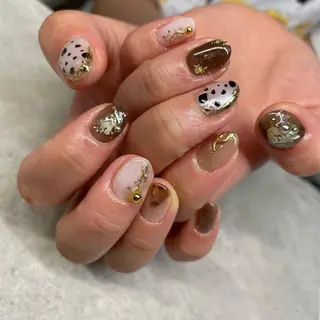 ロング カラー ヘアアレンジ キッズ ネイル マツエク・マツパ アイブロウ 福田 加奈のネイルデザイン