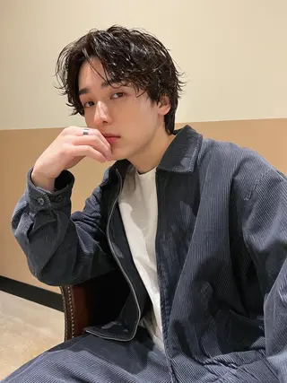 ショート パーマ メンズ メンズカット曲がる 縮毛矯正佐々木タクマのヘアスタイル