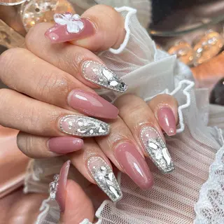 ネイル 23時まで❤︎韓国、 ワンホンネイルのネイルデザイン