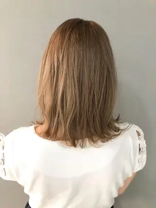 ミディアム カラー レイヤー/髪質改善/ ブリーチ/コタケのヘアスタイル