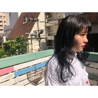 ロング カラー パーマ ヘアアレンジ メンズ キッズ ネイル マツエク・マツパ 藤井 菜緒のヘアスタイル