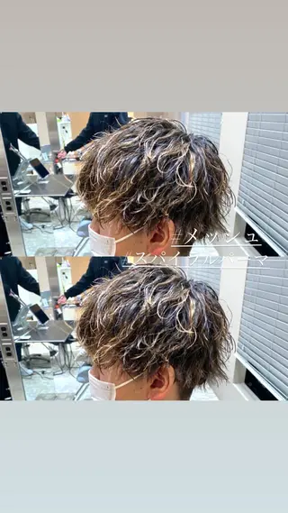 パーマ メンズ 心斎橋本町メンズ 美容師ユースケのヘアスタイル