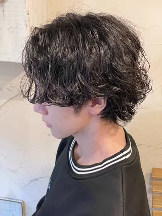 ミディアム カラー パーマ メンズ メンズ特化/パーマ指 名No.1/百瀬太郎のヘアスタイル
