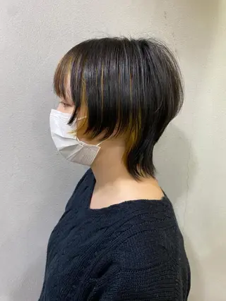 ミディアム カラー 舟橋 りんかのヘアスタイル