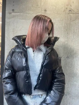 ミディアム 🦋MAHO🦋 デザインカラーのヘアスタイル