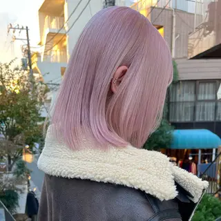 ミディアム カラー ヘアアレンジ ボブハイトーン🦖 デザインMAMIのヘアスタイル