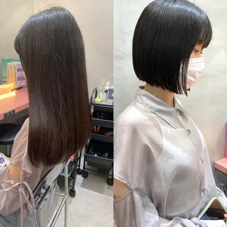 ショート 韓国ヘア/レイヤー/ 縮毛矯正🫧伊勢のヘアスタイル