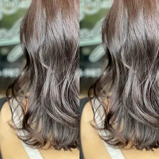 セミロング カラー Snaly カラー特化ページのヘアスタイル