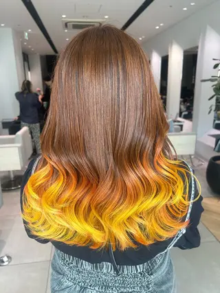 セミロング 艶カラーリスト 🌈銀座🌈牛込萌香のヘアスタイル