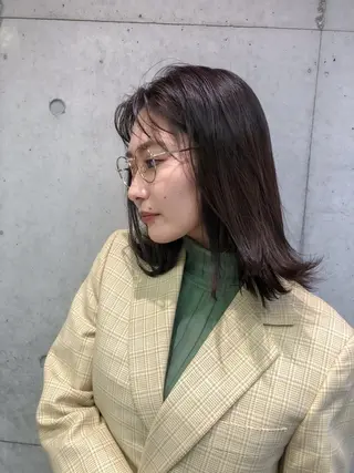 ミディアム カラー ヘアアレンジ rii-🩰 トレンド韓国ヘアのヘアスタイル