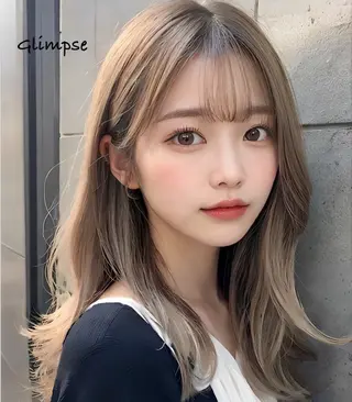 セミロング Glimpse大濠店 髪質改善/福岡大濠のヘアスタイル