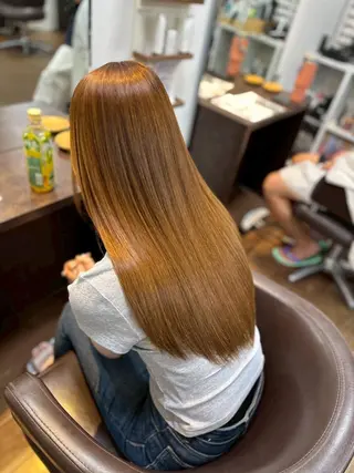 ロング 髪質改善ブリーチ毛 限定！吉田、植田のヘアスタイル