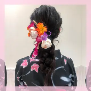 ロング ヘアアレンジ plum.所属・🍒前川 🍒のヘアスタイル