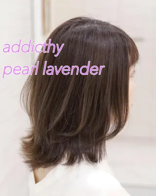 セミロング カラー 斉藤 貴也のヘアスタイル