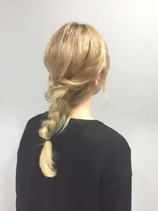 ミディアム セミロング ロング ヘアアレンジ 韓国ヘア✨グレージュ カラーasamiのヘアスタイル