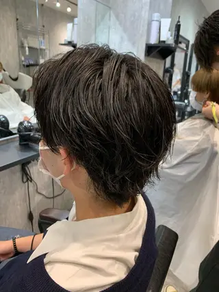 ショート パーマ メンズ AI TOKYO  横浜店所属・メンズ支持数No.1 👑リュウ👑のヘアスタイル