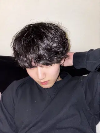 パーマ メンズ 🌀toa/波巻き✨ /メンズパーマ／栄のヘアスタイル