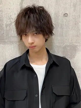 ショート パーマ メンズ 【扉gate】野崎 英幸のヘアスタイル