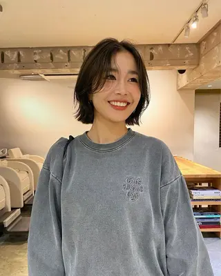ミディアム パーマ 加藤 祐斗のヘアスタイル