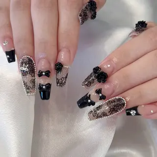 ネイル シュシュ 🎀 girly nailのネイルデザイン
