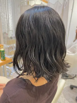 セミロング カラー ヘアアレンジ Design Color🐰アユミのヘアスタイル