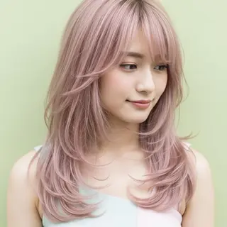 カラー ロング Halo/長居美容室 ショート/ROKIのヘアスタイル