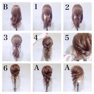 セミロング ロング ヘアアレンジ アオガミ （前髪顔周りカット）のヘアスタイル