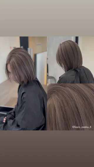 ミディアム カラー 黒崎 懸のヘアスタイル
