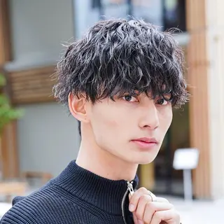 ミディアム パーマ メンズ MEN'S HAIR SENSE 渋谷宇田川交番前 【メンズヘア センス 】所属・♥️モテ髪美容師♠️ REIのヘアスタイル