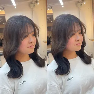 ミディアム ブリーチ無しダブル カラー🦕まどかのヘアスタイル