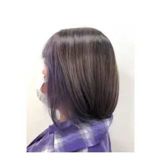 セミロング カラー メンズ 白髪ぼかし脱白髪染め 大塚綾のヘアスタイル