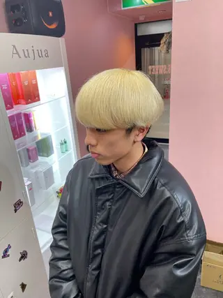 カラー メンズ ハイトーン/ブリーチ /hikaruのヘアスタイル