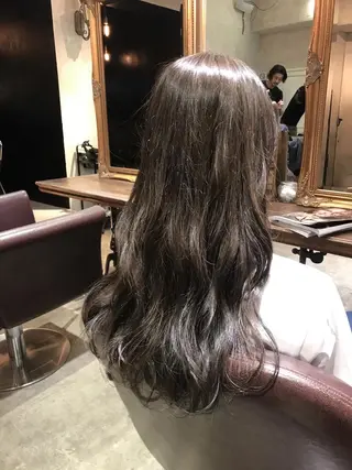 ロング カラー パーマ 🌈髪質改善💕 縮毛矯正✨青木まで✨のヘアスタイル