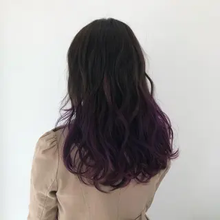 セミロング カラー CREAPY所属・CREAPY　日向野 利菜のヘアスタイル