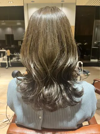 ミディアム カラー レイヤーカット顔周り /アレンジ伊藤彪真のヘアスタイル