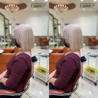 ミディアム Y Uのヘアスタイル