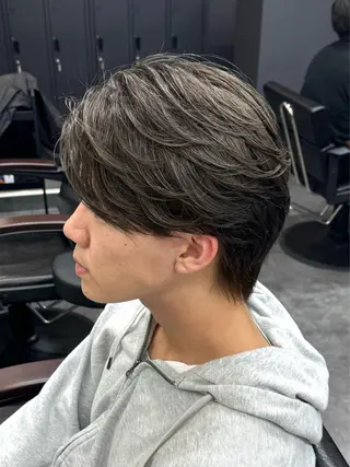 ミディアム メンズ 柏メンズカットパーマ NO.1タイチのヘアスタイル