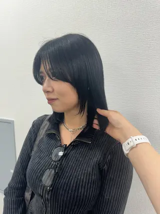 セミロング カラー 🎀愛されgirly ヘア🫧Ayakaのヘアスタイル