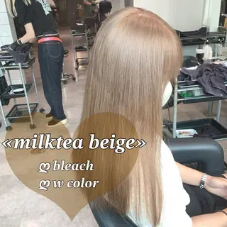 ロング カラー NAMI🤎ブラウン &ミルクティー🤍のヘアスタイル