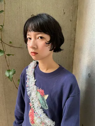 ショート カラー 似合わせカット /パーマ岡本淳平のヘアスタイル