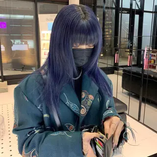 ロング カラー ハッシュカット/ハイ トーン/MANAMIのヘアスタイル