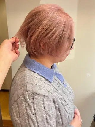 ショート カラー 髪質改善カラー ケアブリーチ/タムのヘアスタイル