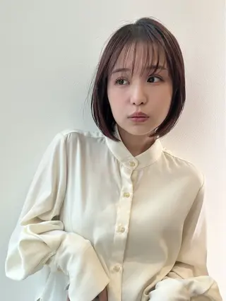 ミディアム 柔らかい縮毛矯正/ ボブ/北林のヘアスタイル