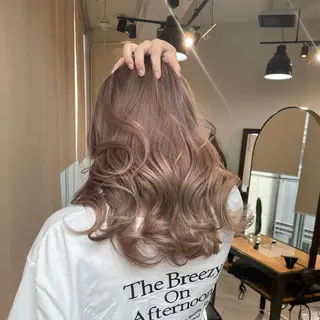 ロング カラー ヘアアレンジ 🩵ྀིハイトーン みほ🎀🫐のヘアスタイル