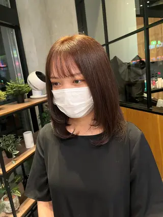 セミロング カラー yuuri🎀/大宮 /韓国ヘア/レイヤーのヘアスタイル