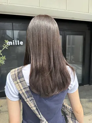 セミロング カラー 透明感カラー/パーマ 🌀アオノアユミのヘアスタイル