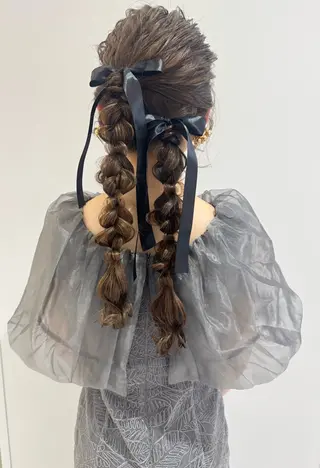 ロング ヘアアレンジ ヘアアレンジ支持率 No.1🥇RIKOのヘアスタイル