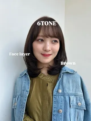 セミロング カラー 似合わせ🕰️銀座 /Kaoruko🌱のヘアスタイル